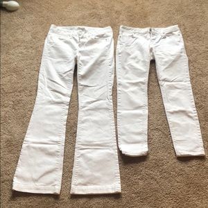 2 pairs of GAP and LOFT White Denim